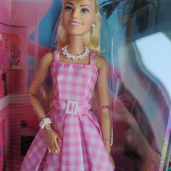 Barbie Doll Barbie Movie pink gingham dress 2023 New - Picture 3 of 4